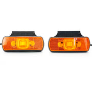 LED габарит с 4 диода и рефлектор, жълт 12/24V