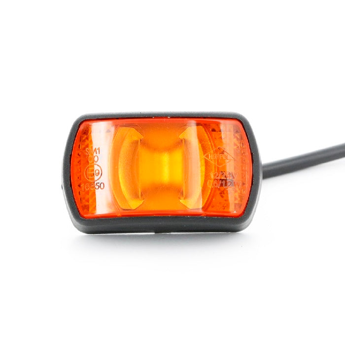 LED габарит с рефлектор, жълт с 4 SMD диода, 12/24V