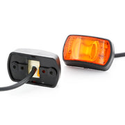 LED габарит с рефлектор, жълт с 4 SMD диода, 12/24V