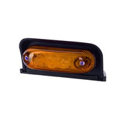 LED габарит овал, напречен монтаж, жълт - 12-24V