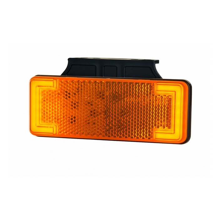 LED габарит неон, жълт 12/24V, с монтажна скоба