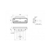 LED габарит SLIM, неон червен 12/24V