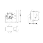 LED рогче с 2 SMD диода късо, бяло/червено - 12-24V