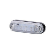 LED габарит с 3 диода бял овал - 12-24V