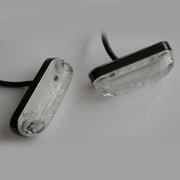 LED габарит с 3 диода бял овал - 12-24V