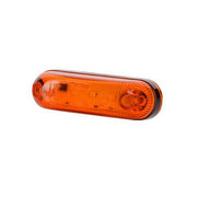 LED габарит с 3 диода, жълт овал -12-24V