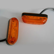 LED габарит с 3 диода, жълт овал -12-24V