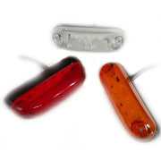 LED габарит с 3 диода бял овал - 12-24V