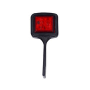LED габарит квадрат висящ – бяло/червено, 6 SMD, 12-24V