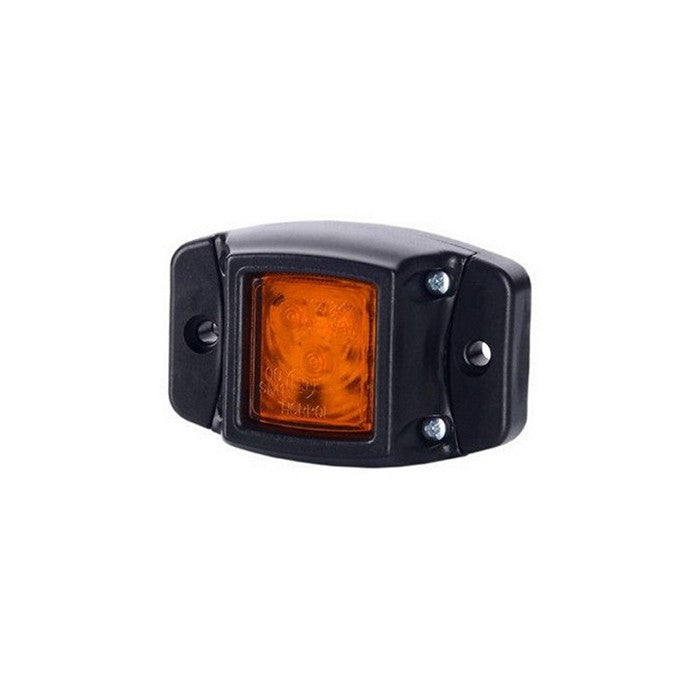 Жълт LED габарит с 3 диода на висока основа, 12-24V
