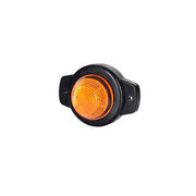Жълт малък кръгъл LED габарит с черна подложка, 12-24V