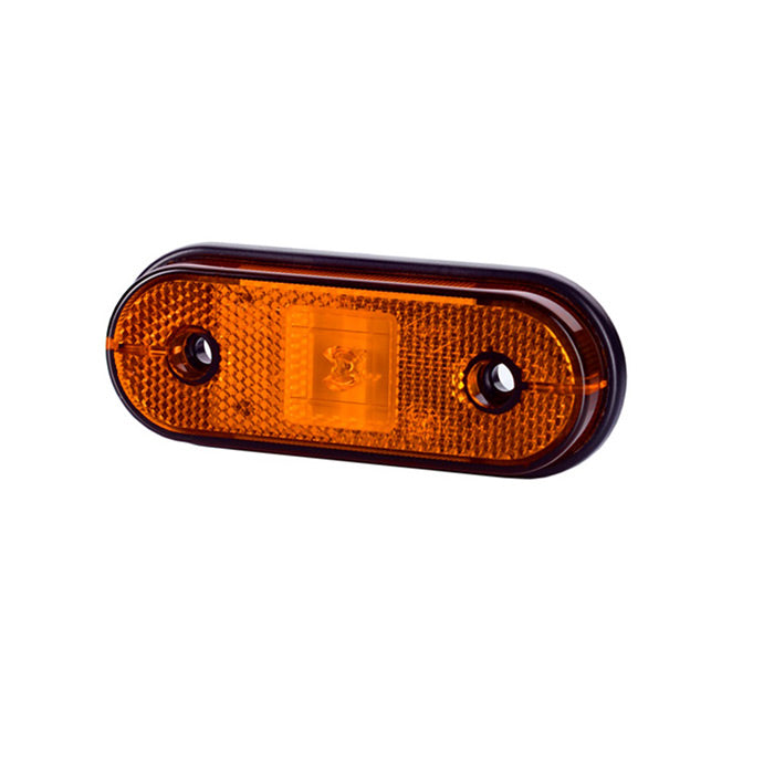 Жълт LED габарит, с 1 SMD диод овал, 12-24V
