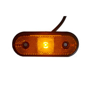 Жълт LED габарит, с 1 SMD диод овал, 12-24V