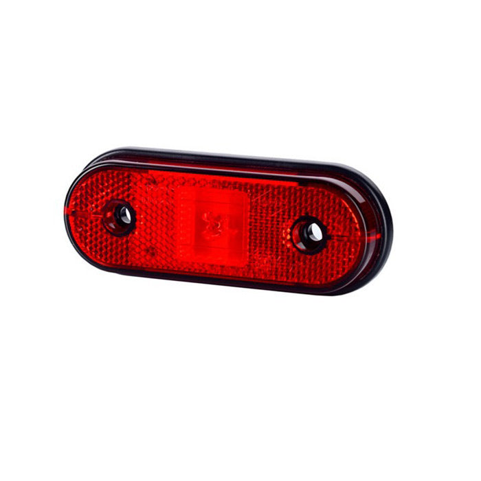 Червен LED габарит, 1 диод овал, 12-24V