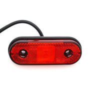 Червен LED габарит, 1 диод овал, 12-24V