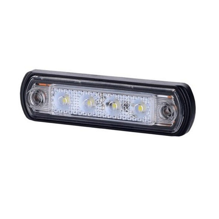 LED габарит бял с 4 диода, 12-24V