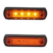 LED габарит, жълт с 4 диода, 12-24V