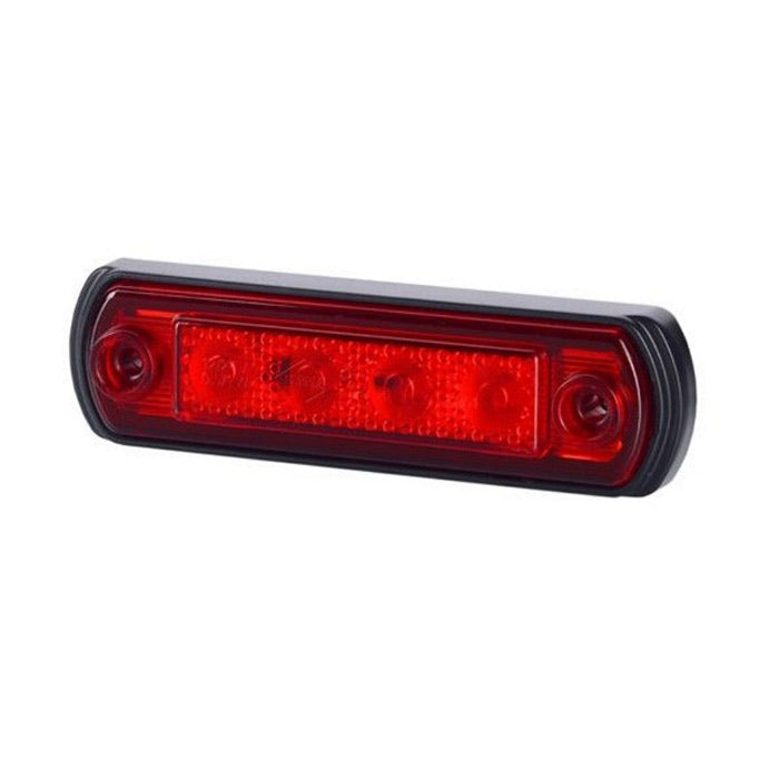 LED габарит, червен с 4 диода, 12-24V