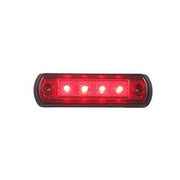 LED габарит, червен с 4 диода, 12-24V