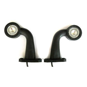 LED рогче криво дясно червено-бяло, 12-24V