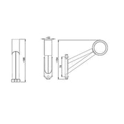 LED рогче косо дълго дясно, червено-бяло - 12-24V