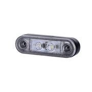 LED габарит - флаш с 2 СМД диода, двойна черна основа, 12-24V - СИН