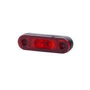 LED габарит- флаш  с 2 СМД диода, двойна черна основа - червен, 12-24V