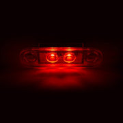 LED габарит- флаш  с 2 СМД диода, двойна черна основа - червен, 12-24V