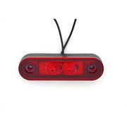 LED габарит- флаш  с 2 СМД диода, двойна черна основа - червен, 12-24V