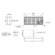 LED лампа за мъгла червена, 12-24V