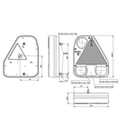 LED стоп за ремарке със светлоотразител, ляв -12-24V