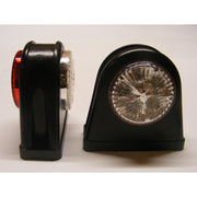 LED габарит рогче с 10 диода, червено-бяло -  24V