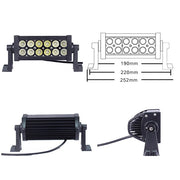 LED бар 36W - 12x 3W Епистар  алуминий,  18см