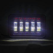 LED бар прожектор с бяла светлина и червен/син габарит
