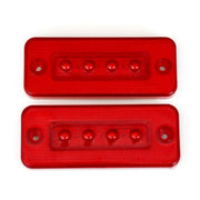 Червен LED габарит с 4 диода, 24V за камион/ бус/ ремарке