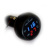 USB зарядно с термометър и волтметър 12-24V