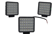 LED работна лампа, фар, квадрат, 30W, 12/24V, с on/off ключ