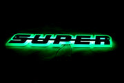 Огледална табела с надпис Super,  за решетка, 24V, Зелена