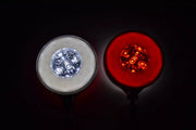 Неон LED габарит за огледало, Червено/Бяло - 12/24V