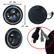 Кръгъл LED халоген за JEEP, 60W, къси, дълги и ангелски очи