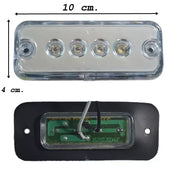 4 LED диоден габарит, БЯЛ - 24V