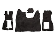 Кожени стелки за SCANIA R FOLDABLE PASSENGER SEAT 2016+, черно с бял шев - Non slip