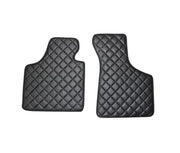 Anti-slippery кожени стелки за AUDI A3 (8P) 6, 2003 - 2013, черно - ПРЕДНИ