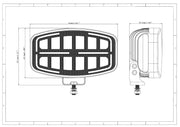 LED халоген тип Hella, с бяла и жълта DRL светлина, 12 диода -  77W
