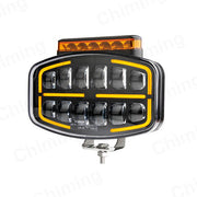 LED халоген тип Hella, с 12 диода, с бяла и жълта DRL + блиц светлина, 77W