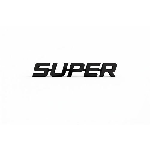 Пластмасов SUPER, 42х7 см, черен мат