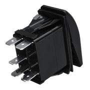 Копче, Бутон, За Вграждане, за LED Лед Бар, Халоген, Светлини, 12V - 24V, Надпис  LED LIGHT BAR , Синя Светлина