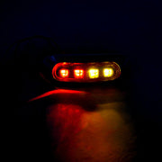 Диоден габарит хром лукс червено/жълто  с 4 диода, 12V