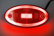 LED Светодиоден Габарит, 116mm x 60mm, Червен, Неон Ефект, Три Функции,12V-24V