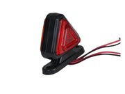 Триъгълно LED рогче, 18 диода, червено/бяло, 12V/24V